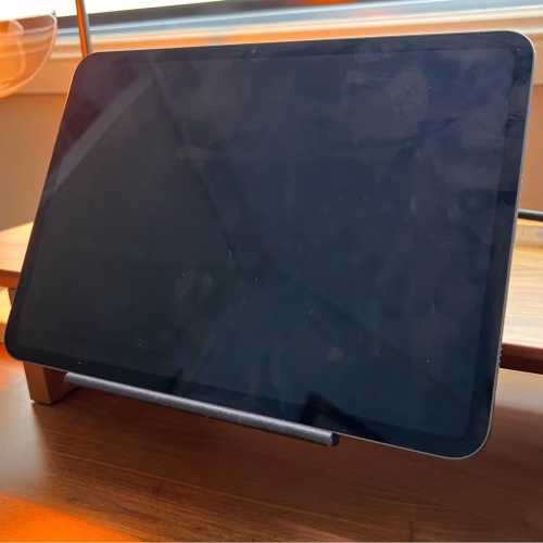 Adjustable Tablet & Phone Stand for Omnidesk Desk Riser – Stable, Angled Mount for iPad, Galaxy Tab, Kindle, and Smartphones - Image 3
