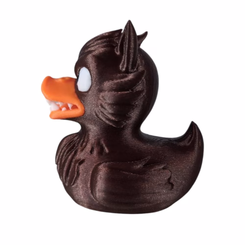 Werewolf Duck Figurine – Scary Halloween Decor, Gothic Horror Monster Collectible, Ducks for Jeeps, Funny Rubber Duck Alternative – 3D Printed in Canada - Image 3