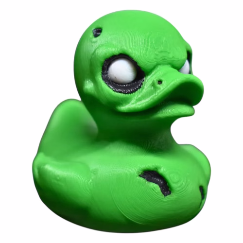 Zombie Duck Figurine – Creepy Cute Undead Duck Collectible for Horror Lovers & Halloween Decor – 3D Printed in Canada