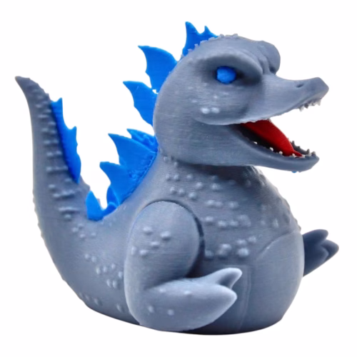 Chonky Atomic Duck Figurine – Cute Kaiju-Style Monster Display Piece for Desk or Shelf – Great Gift for Dino & Urban Legend Fans – 3D Printed in Canada - Image 2