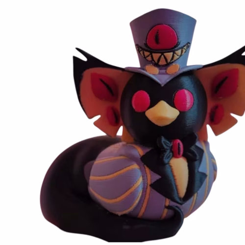 Sinister Serpent Duck Figurine – Villainous Top Hat, Hypno Eyes & Twisted Tail – Gothic Steampunk Display Collectible – 3D Printed in Canada
