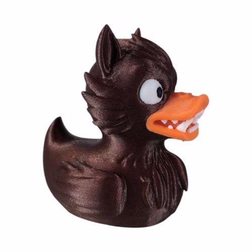 Werewolf Duck Figurine – Scary Halloween Decor, Gothic Horror Monster Collectible, Ducks for Jeeps, Funny Rubber Duck Alternative – 3D Printed in Canada - Image 2