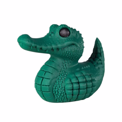 Crocodile Duck Figurine - Funny Rubber Ducky Alternative for Car Dashboard, Ducky Gifts for Ducking, Alligator Collectible Duck Toy, Hide and Seek Cruise Ducks for Jeep Lovers – 3D Printed in Canada