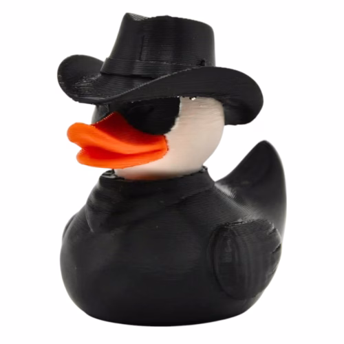 Western Outlaw Duck Figurine – Funny Dashboard & Desk Décor – Quirky Collectible – 3D Printed in Canada