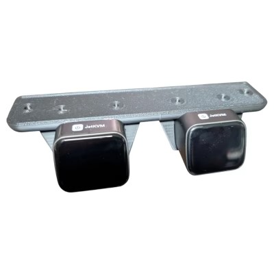 JetKVM Under Desk Mount Dual Bracket – Compact KVM Switch Organizer for JetKVM Units – Secure Space-Saving Holder with Ventilation Design – 3D Printed in Canada