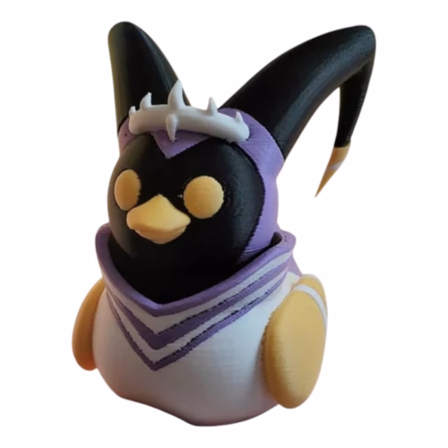 Celestial Warden Duck Figurine – Fantasy Collectible Duck, Spiked Crown, Horns, Jeep Ducks Gift, PLA Figure, Shelf Decor for Teens & Adults – 3D Printed in Canada