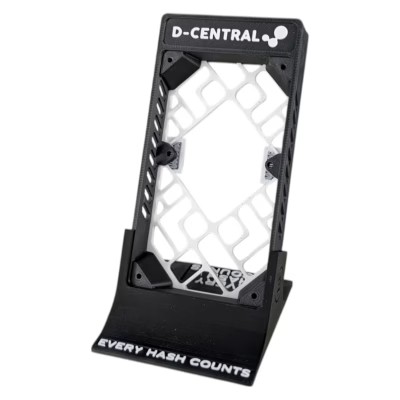 D-Central.TECH The Modern Bitaxe Stand – Enclosure for Bitaxe Bitcoin ASIC Miner | Supports 2nd Backside for Enhanced Cooling | Multi-Orientation Foot | Horizontal & Vertical Setup (Black)
