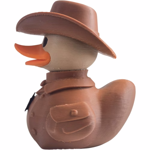 Western Sheriff Duck Figurine – Funny Cowboy Duck for Dashboard, Desk, and Ducking Jeeps – Wild West Collectible Décor Gift – PLA Eco-Friendly – 3D Printed in Canada - Image 3