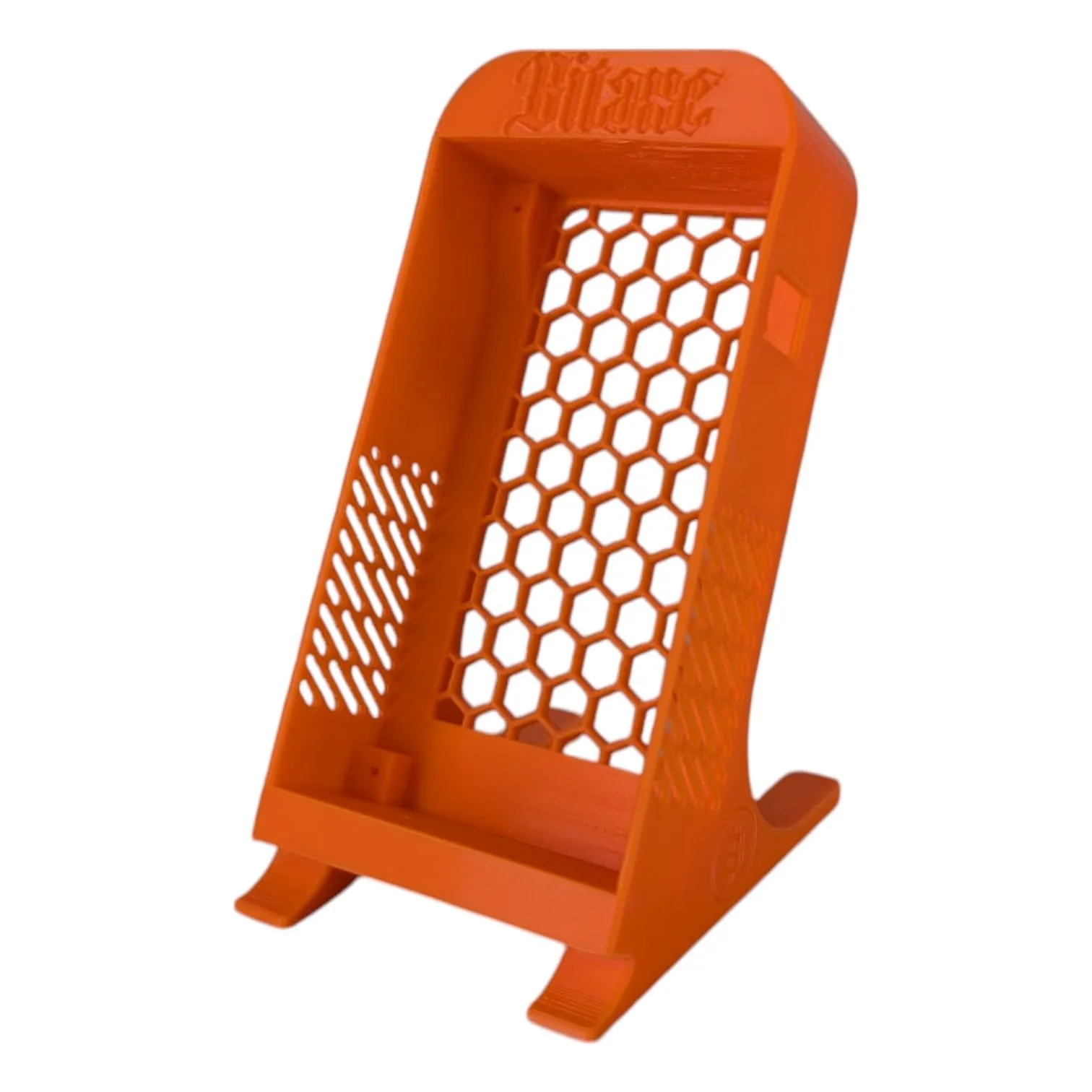 D-Central.TECH ​Bitaxe Mesh Stand – Mesh Ventilation Case for Bitaxe Bitcoin Miner – Durable 3D-Printed Design – Universal Compatibility (Black) front view