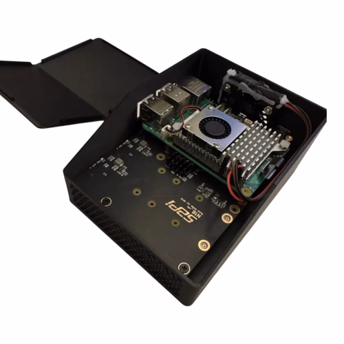 Premium Raspberry Pi 5 Case for 52Pi N16 NVMe Expansion – Active Cooling, Compact & Ventilated Enclosure – Ideal for Home Labs & DIY Builds – 3D Printed in Canada - Image 2