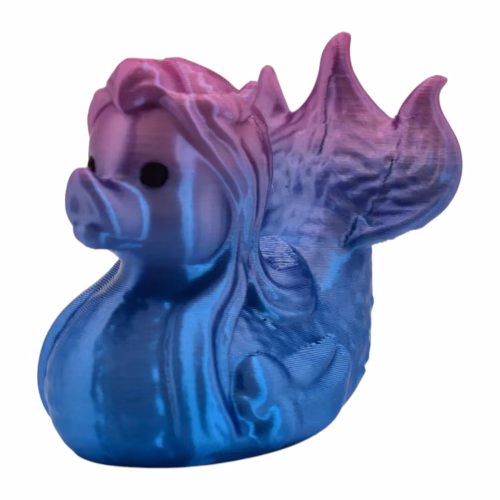 Mermaid Duck Figurine - Cruise Ducks Car Dashboard Decor, Mini Rubber Duck for Hiding, 4x4 Vehicle Accessories, Fantasy Collectible Gift – 3D Printed in Canada