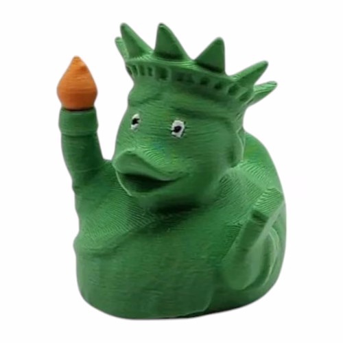 Liberty-Duck Figurine – Statue of Liberty Duck Collectible for Jeeps, Desk, Dashboard, Shelf Decor – Funny PLA Duck Gift – Ducks for Jeeps – 3D Printed in Canada
