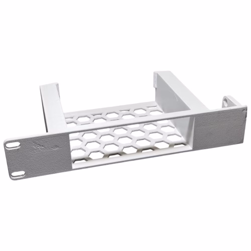 Mini PC Rack Mount for Desk or Server Rack – Custom Fit with Honeycomb Ventilation and Front I/O Access – Durable White PETG – 3D Printed in Canada - Image 3