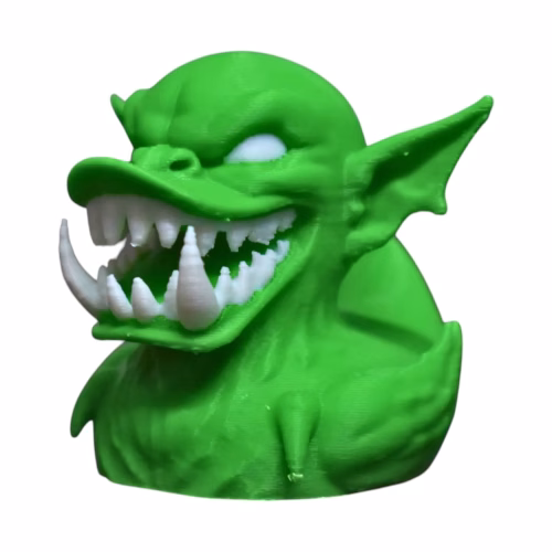 Goblin Duck Figurine – Fantasy Monster Rubber Duck RPG Tabletop Themed, Cruise Ducks for Hiding, 4x4 Vehicle Dashboard Collectible – 3D Printed in Canada
