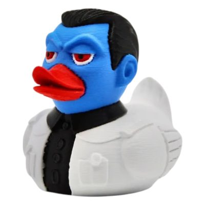 Blue Villain Duck Figurine – Sci-Fi Inspired Collectible Rubber Duck Parody Gift for Fans and Geeks – 3D Printed in Canada