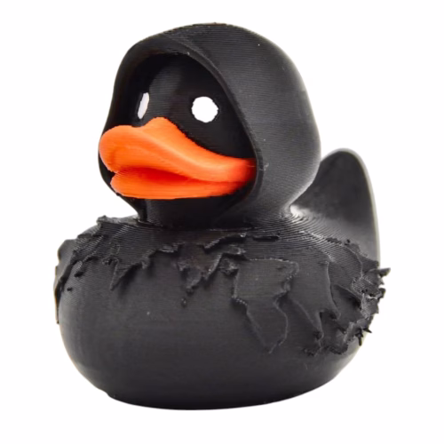 Spooky Wraith Rubber Duck - Black Ghost Duck Figurine - Halloween Horror Collectible - Car Dashboard Decoration - Duck Duck Gift - Cruise Duck for Hiding – 3D Printed in Canada