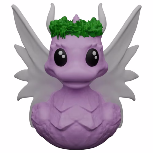 Dragon Duck Figurine with Fairy Wings & Leaf Crown – Fantasy Creature Collectible for Teens & Adults – 3D Printed in Canada - Image 2