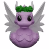 Dragon Duck Figurine with Fairy Wings & Leaf Crown – Fantasy Creature Collectible for Teens & Adults – 3D Printed in Canada - Image 2