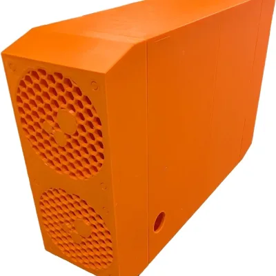 D-CENTRAL.TECH Bitcoin Antminer Slim DIY Case – Dual-Purpose Bitcoin Miner & Home Heater | Compatible with Antminer 19 & 21 Series, Black