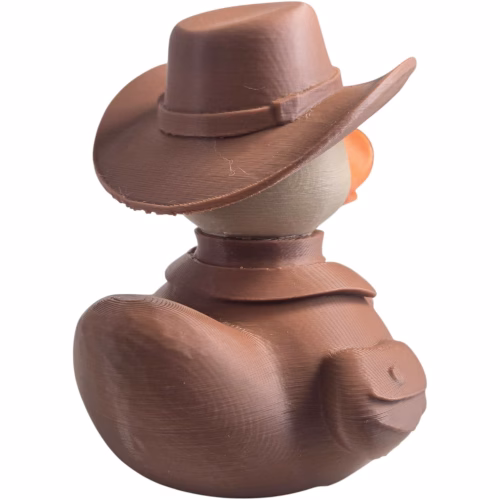 Western Sheriff Duck Figurine – Funny Cowboy Duck for Dashboard, Desk, and Ducking Jeeps – Wild West Collectible Décor Gift – PLA Eco-Friendly – 3D Printed in Canada - Image 4