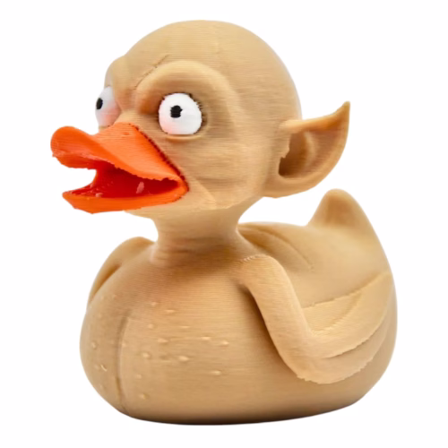 Twisted Goblin Duck Figurine – Funny Fantasy Rubber Duck Collectible, Wide-Eyed Goblin Monster for Desk, Shelf, Ducks for Jeeps, Gag Gift Sculpture – 3D Printed in Canada
