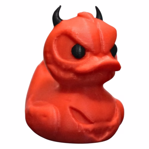 Evil Ghoul Duck Figurine – Devil Duck Collectible for Desk, Shelf, or Halloween Décor – 3D Printed in Canada