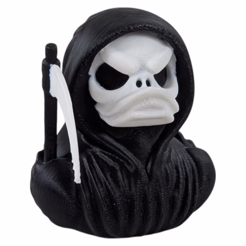 Grim Reaper Duck Figurine - Halloween Gothic Decor - Spooky Rubber Duck for Jeep Ducking - Horror Duck Collectible for Cruise Ship Hiding - Car Dashboard Accessory - Scary Duck - 3D Printed in Canada - Image 2