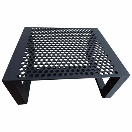 Hexagon Ventilated Electronics Riser Stand – Durable 3D Printed Platform for Routers, Consoles, Displays & Devices – Matte Black Minimalist Design – 3D Printed in Canada - Image 2