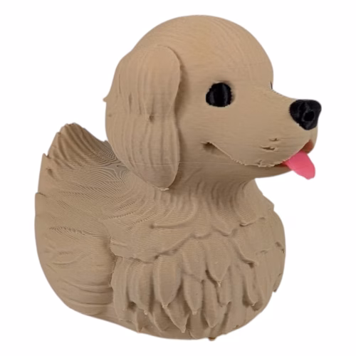 Golden Retriever Duck Figurine – Car Dashboard Duck Accessory, Funny Dog Car Décor, Ducks for Jeeps, Rubber Duck Alternative Collectible – 3D Printed in Canada - Image 3