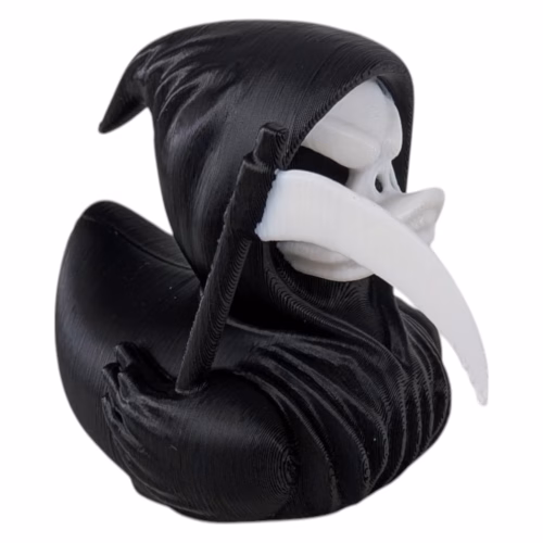 Grim Reaper Duck Figurine - Halloween Gothic Decor - Spooky Rubber Duck for Jeep Ducking - Horror Duck Collectible for Cruise Ship Hiding - Car Dashboard Accessory - Scary Duck - 3D Printed in Canada - Image 3