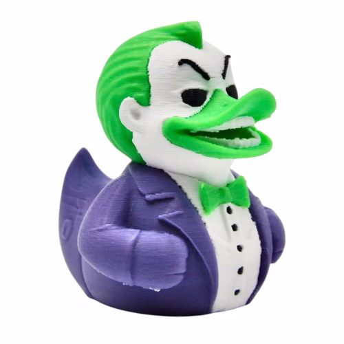 Grinning Villain Duck Figurine – Joker-Inspired Mischievous Duck for Collectors, Jeep Ducks, Desk Décor, Funny Gifts – 3D Printed in Canada - Image 2