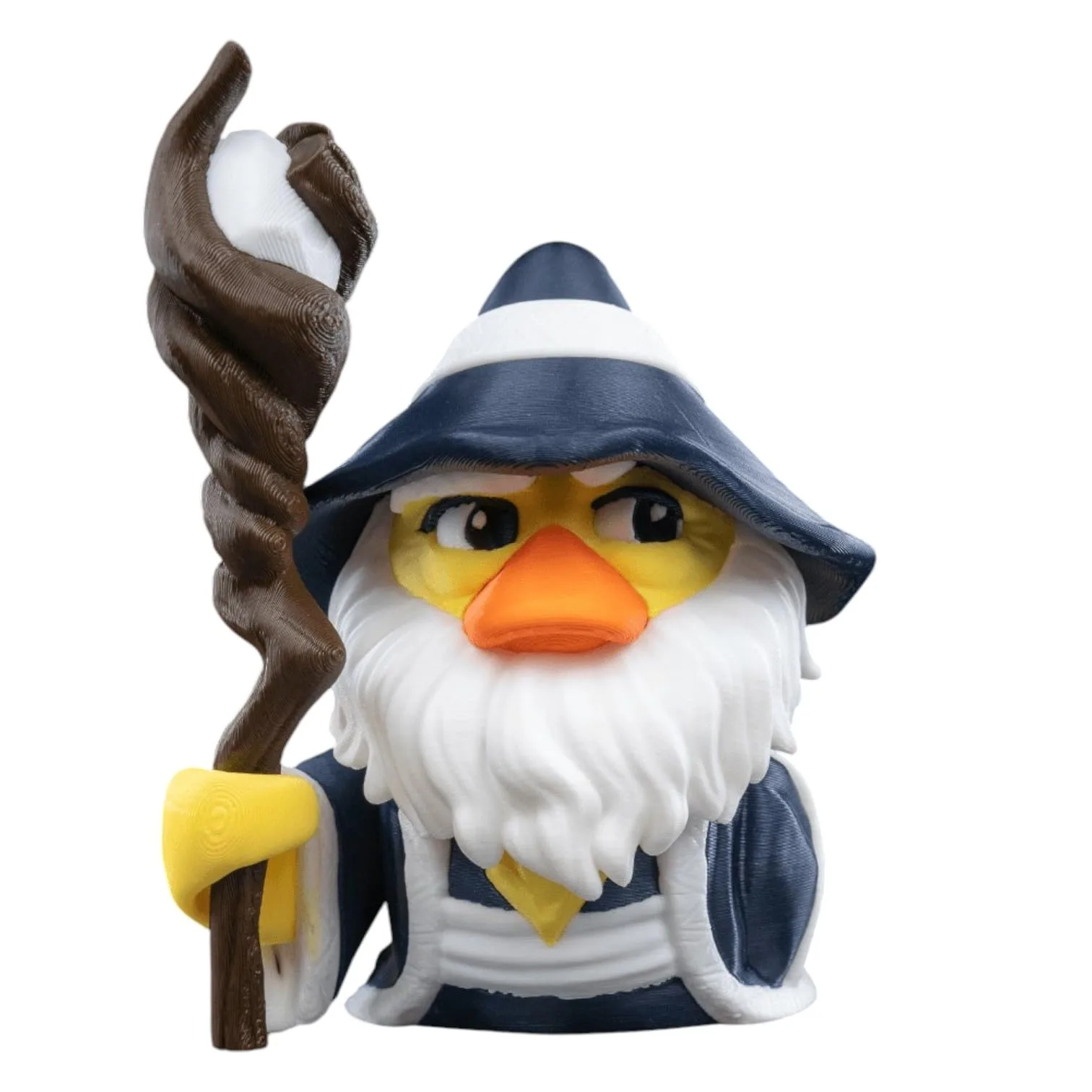 Spellquacker Duck Figurine – Wizard-Themed Car Dashboard & Desk Decor – Fantasy Collectible – 3D Printed in Canada front view