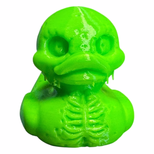 Zombie Quackster Duck Figurine – Glow-in-The-Dark Undead Duck Collectible for Horror Fans, Gothic Décor, and Halloween Display – 3D Printed in Canada
