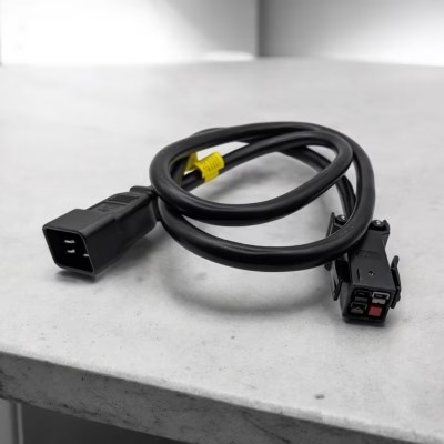Generic D-Central.TECH IEC C20 to P13 Heavy Duty Power Cord | Anderson Connector for Antminer S21 & S21 Pro | Black, 18 Gauge, 12V DC, 1950W, Type E Plug