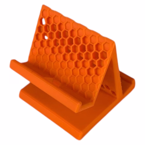 D-Central.TECH X GOBRRR.ME Bitcoin Phone Holder | Stylish & Functional Honeycomb Design | 3D-Printed Durable Stand for Home or Office - Image 3