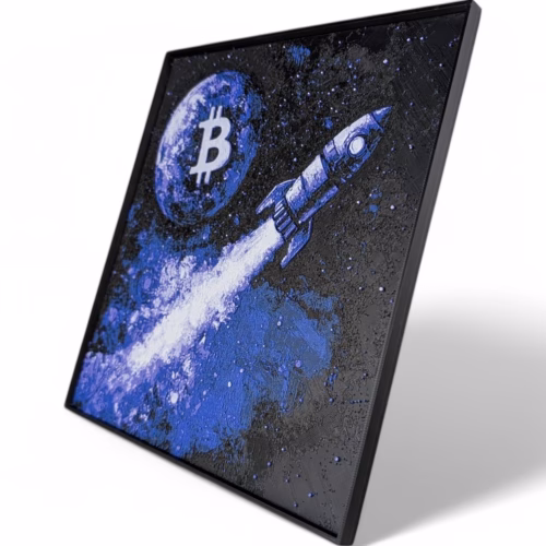 The Bitcoin Moon 3D Painting, Wall Art Decor - Image 2
