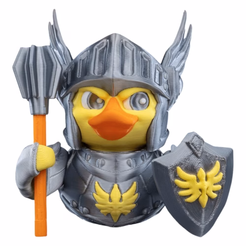 Sir Quackalot Duck Figurine – Medieval Knight-Themed Car Dashboard & Desk Decor – Heroic Collectible – 3D Printed in Canada
