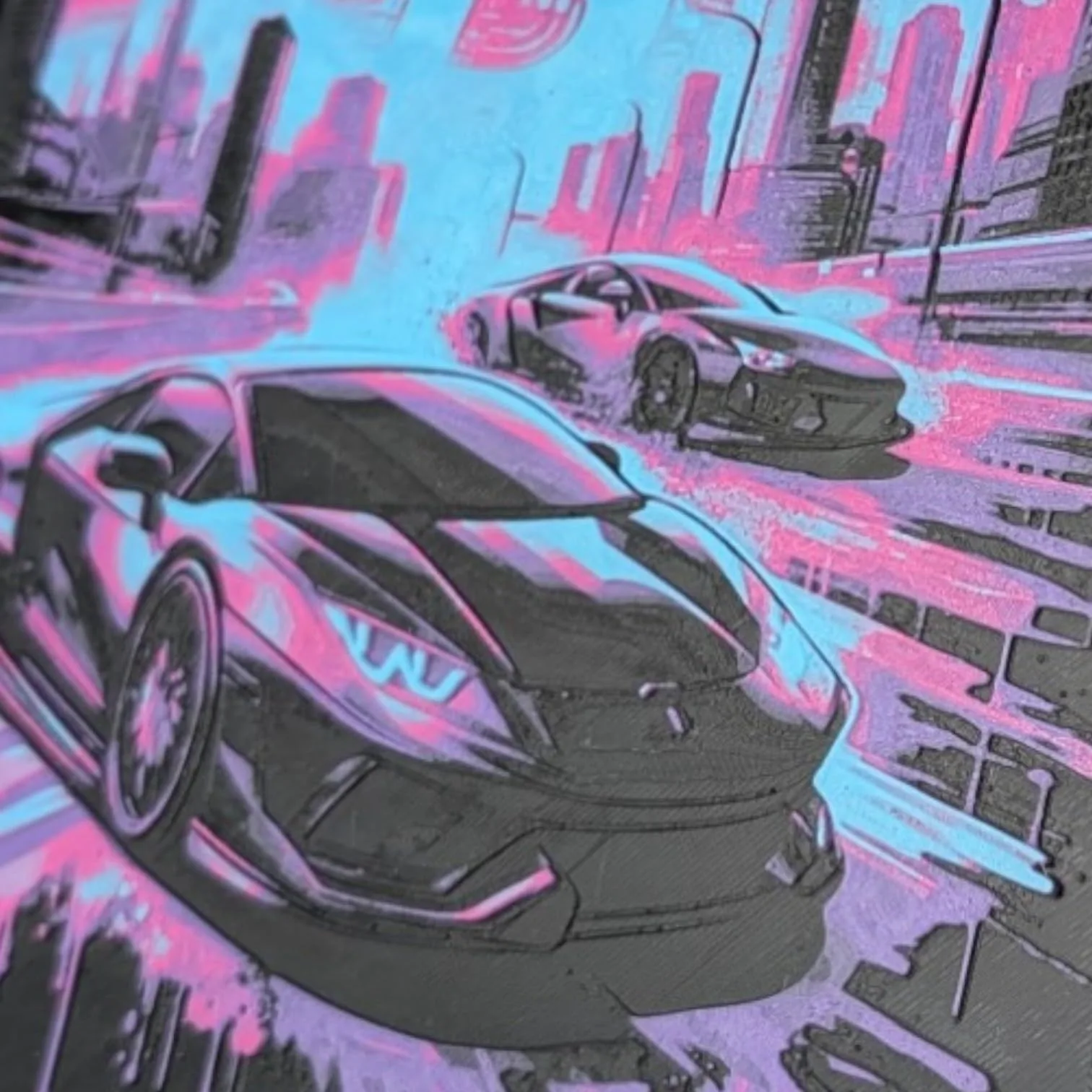 Crypto Lambo 3D Painting | Bitcoin Supercar Decor | Ready-to-Hang Elegance | Versatile Home & Office Art | Innovation in Bitcoin Culture - Image 3