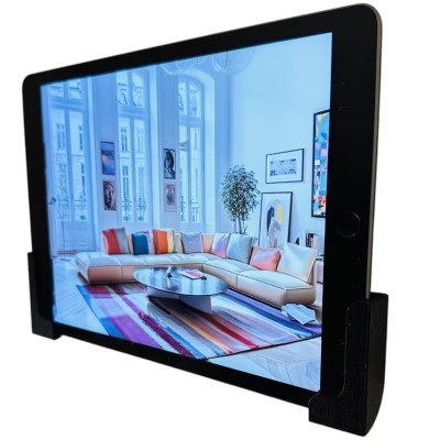 Wall Mount Tablet Holder for iPad & Android Devices – Minimalist Tablet Stand for Smart Home Control & Desk Display – Screws or Adhesive Options – 3D Printed in Canada