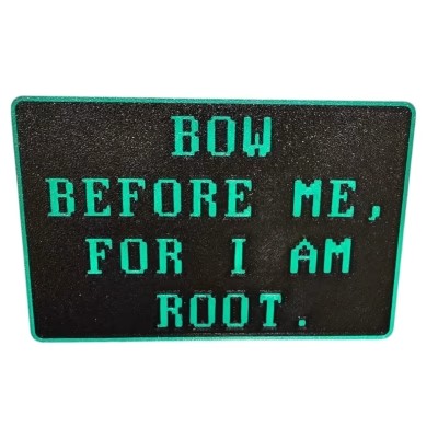 I Am Root Nerdy Hacker Sign – Funny Geek Decor for Office or PC Setup