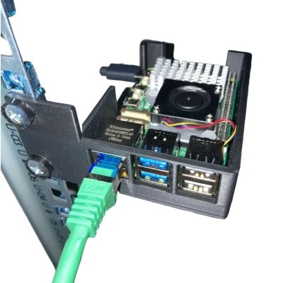 Raspberry Pi 5 Horizontal Rack Mount Bracket – Custom 3D Printed Frame for Secure Setup and Port Access – 3D Printed in Canada