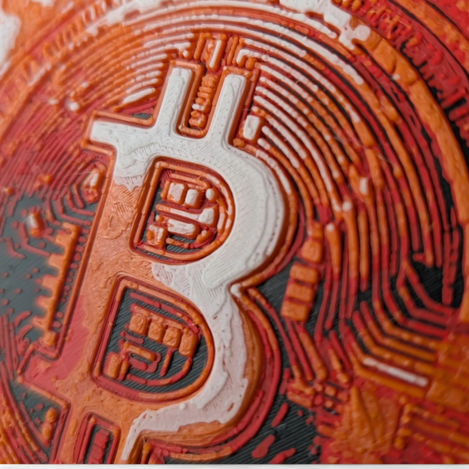 Bitcoin Pizza Painting | Fun Bitcoin Art for Crypto Enthusiasts | Premium PLA Filament | Framed & Wall Mountable | Unique Home & Office Decor - Image 3