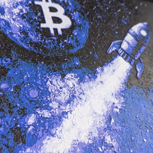 The Bitcoin Moon 3D Painting, Wall Art Decor - Image 3