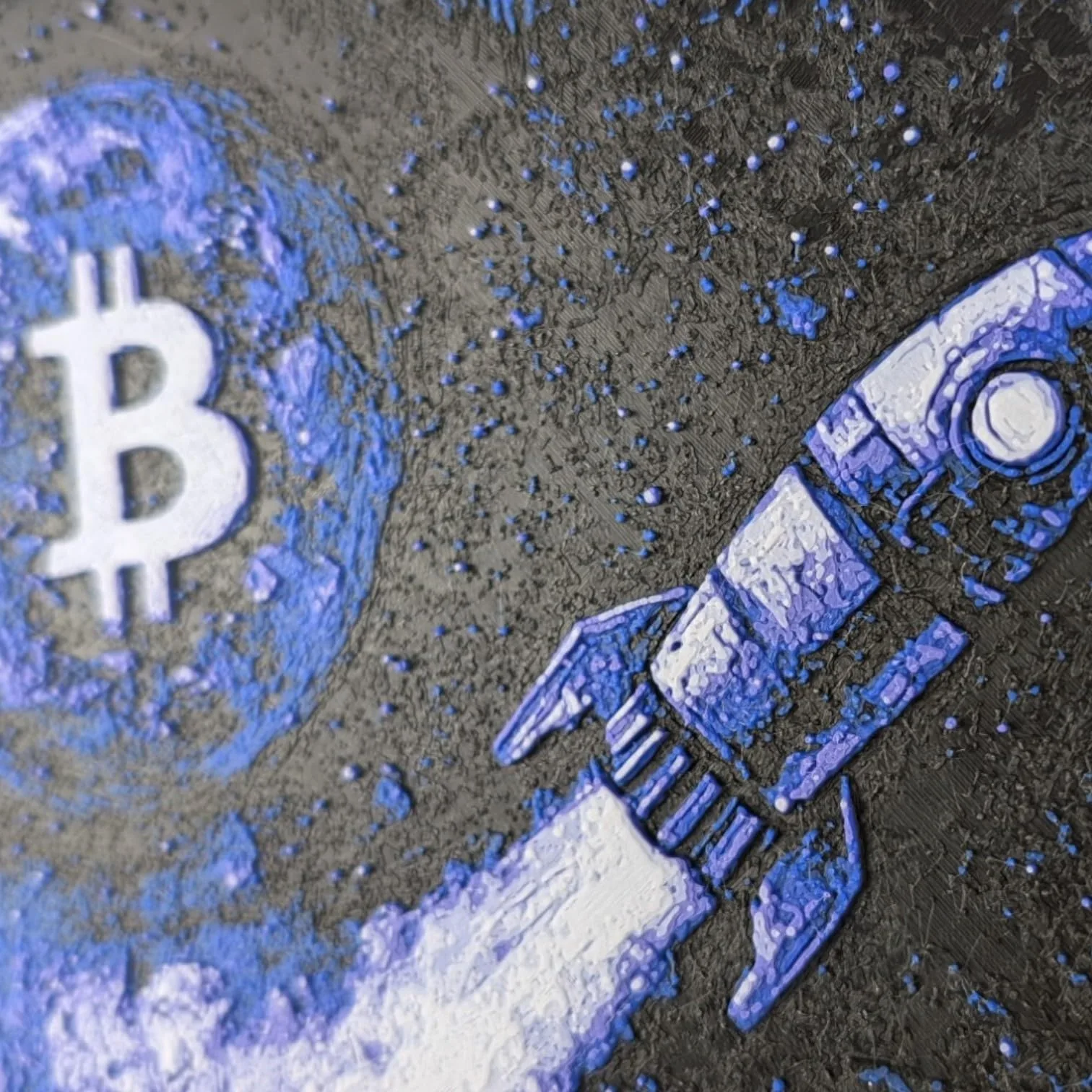 The Bitcoin Moon 3D Painting, Wall Art Decor - Image 4