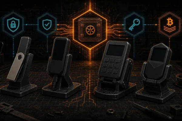 Hardware Wallet Display Solutions: Mounts for Ledger, Trezor, COLDCARD & Jade