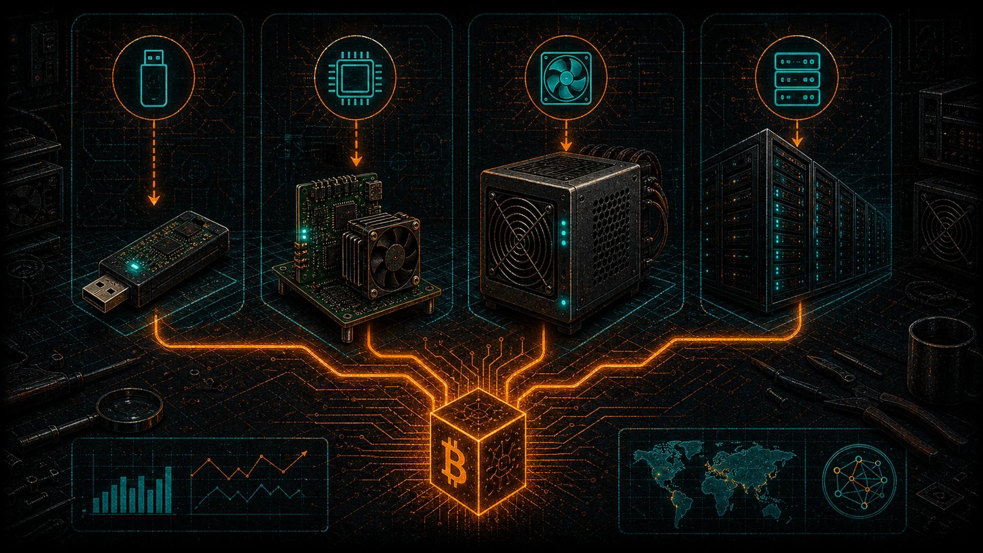 How to Build a Bitcoin Mining Rig in 2026: 4 Approaches From $50 to $10,000+