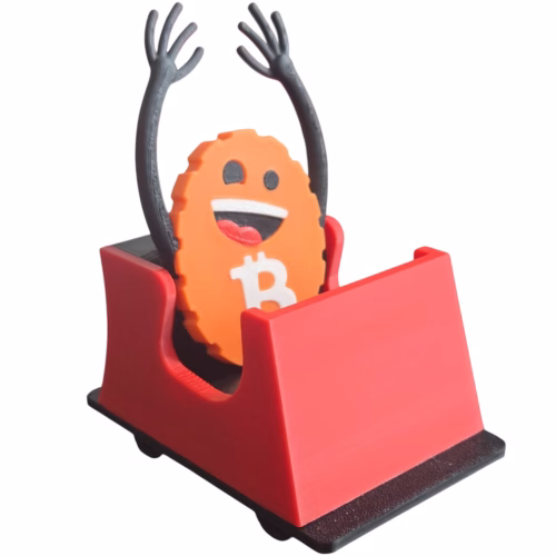 Bitcoin Roller Coaster Figurine – crypto meme desk toy