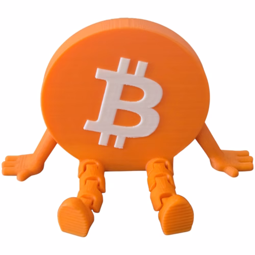 Articulated Bitcoin Buddy – Fun & Poseable Crypto Collectible | 3D Printed in Canada - Image 3