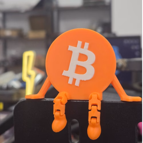 Articulated Bitcoin Buddy – Fun & Poseable Crypto Collectible | 3D Printed in Canada - Image 5