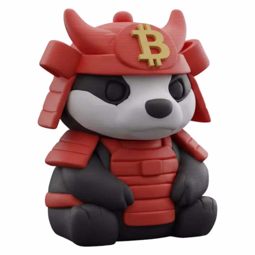 Samurai Bitcoin Honeybadger Figurine